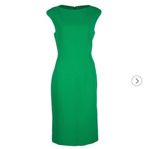 Michael Kors green wool sleeveless sheath dress